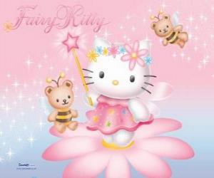 пазл Hello Kitty, сад фея